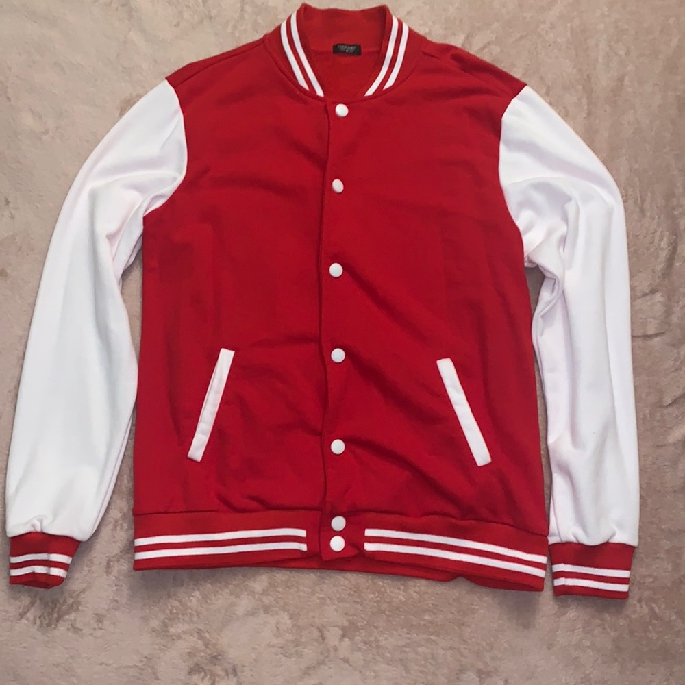 COOFANDY AMAZON JACKET
size:MEDIUM 
color:RED,WHITE
